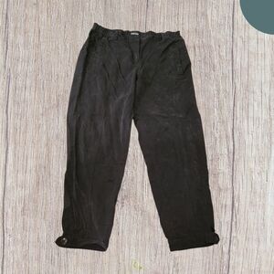 Eileen Fisher Sz Small Black Ankle Pany Genie Style With Button Tencel